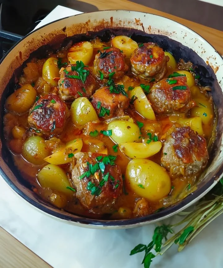 Idées de recettes originales pommes de terre et une sauce tomate parfumée.