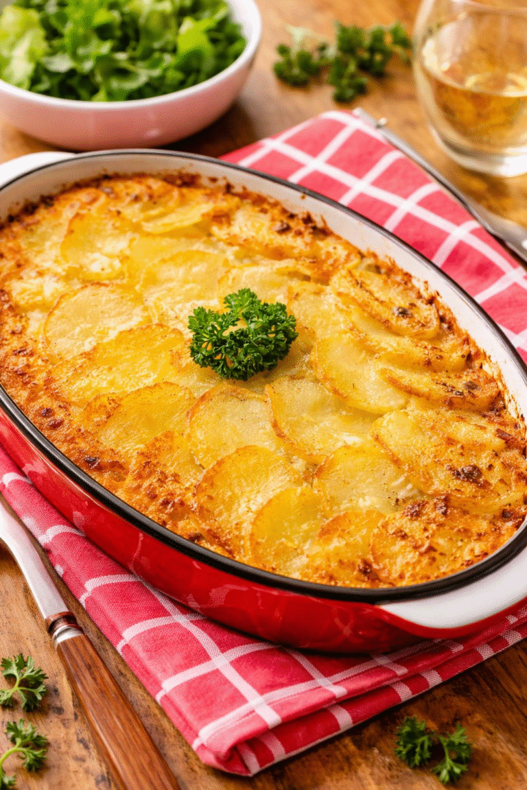 Gratin de pommes de terre aux anchois