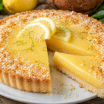 Tarte au citron à la noix de coco fondante et parfumée